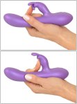 Sweet Smile Flexible Rabbit – edycja metaliczna, silikonowy model z podwójnym systemem stymulacji 18,3 cm