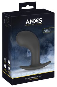 ANOS Big Head Prostate Plug – silikonowy masażer z szeroką główką, 10 trybów wibracji, ładowanie USB