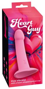 You2Toys Heart Guy Pink – model z bazą przyssawką serce, silikonowy, różowy, 19 cm