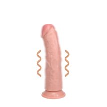RealRock Shots Model Zakrzywiony Wibrujący 15,5 cm Flesh – Przyssawka, Anatomiczna Tekstura