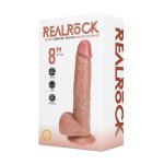 RealRock Tan 8" 20,5 cm – Model z Systemem Wibracji, Anatomiczną Powierzchnią i Przyssawką
