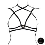 Shots Open Cup Triangle Bra Plus Size – Czarny Biustonosz z Regulowanymi Ramiączkami XL-4XL