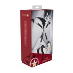 Ouch! Milan Collection Hogtie Connectors czarno-czerwony – system łączący, bonded leather, iryzujące okucia