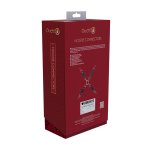 Ouch! Milan Collection Hogtie Connectors czarno-czerwony – system łączący, bonded leather, iryzujące okucia