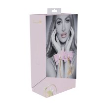 Ouch! Paris Collection kajdanki skorzane rożowe – high fashion, iryzujące wykończenie, miękka wyściółka