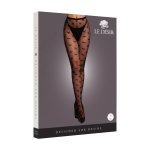 Leg Avenue Heart Patterned Tights Black rajstopy czarne z motywem serduszek, uniwersalne