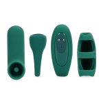 Loving Joy (S)explore Set Green Crystal zestaw intymny 4w1, silikon medyczny, zielony