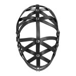 Ouch! Cage Mask Black - regulowana maska z ekoskory PU, unisex, oddychająca konstrukcja
