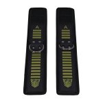Doc Johnson Tactical Ankle Cuffs Black/Green, regulowane opaski na kostki z neoprenu