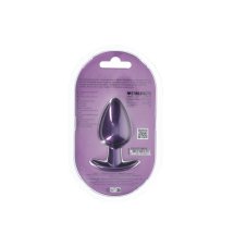 Ouch! Smooth Silicone Plug Large 8,9 cm metaliczny fioletowy, anatomiczny, silikon