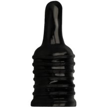 OhMama Fetish silikonowy naparstek analny, teksturowana powierzchnia, 6cm, czarny