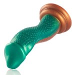 EPIC Python Cobra Zielony – model silikonowy inspirowany mitologią, anatomiczny, 205 mm