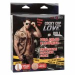 CalExotics Zaduha Model Cop – męska lalka intymna, nadmuchiwana, 2 otwory, PVC
