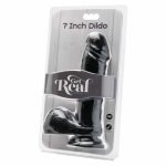 Get Real Model 18 cm czarny anatomiczny model z kulkami PVC, realistyczne detale