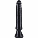 GET REAL Starter Dong 16 cm czarny anatomiczny model TPE z przyssawką, elastyczny