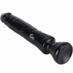 GET REAL Starter Dong 16 cm czarny anatomiczny model TPE z przyssawką, elastyczny
