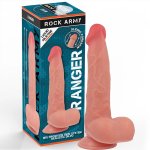 RockArmy Ranger 22 cm model silikonowy z przyssawką, podwójna gęstość, beżowy