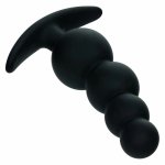 CalExotics Boundless Korek Anatomiczny z Koralikami silikonowy 9 cm, czarny