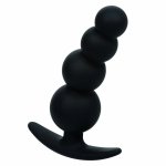 CalExotics Boundless Korek Anatomiczny z Koralikami silikonowy 9 cm, czarny