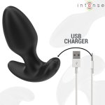 Intense Joey Plug anatomiczny 10 trybów wibracji, czarny, silikon medyczny, pilot bezprzewodowy, USB
