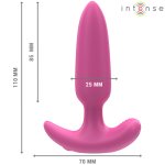 Intense Ross wibrujący plug anatomiczny 10 trybów, pilot bezprzewodowy, silikon medyczny, różowy 11 cm