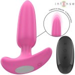 Intense Ross wibrujący plug anatomiczny 10 trybów, pilot bezprzewodowy, silikon medyczny, różowy 11 cm