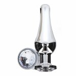 TOYJOY Diamond Bum Bijou Small – aluminiowy model anatomiczny z kryształem srebrnym, 9,2 cm