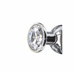 TOYJOY Diamond Bum Bijou Small – aluminiowy model anatomiczny z kryształem srebrnym, 9,2 cm