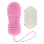 OHMAMA jajko obrotowe 7 trybów, pilot, różowe, silikon hipoalergiczny, 8 cm, USB