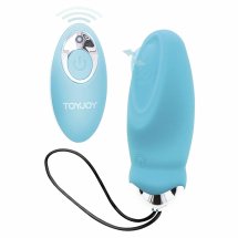ToyJoy I’m So Eggcited intymne jajo wibracyjne z pilotem niebieskie, 8 trybów, wodoodporne