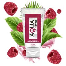 AQUA TRAVEL Lubrykant wodny Dzika Malina 50ml, kompaktowy, aromat malinowy