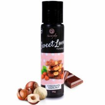 Secret Play Sweet Love Żel jadalny czekolada-orzech laskowy 60ml, wodny, airless