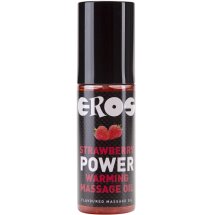 Eros Power Line Olejek Rozgrzewający do Masażu Truskawkowy 100ml – wodny, jadalny, wygodny dozownik