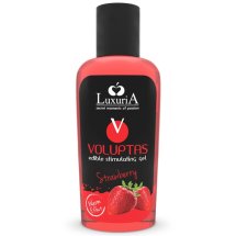 Intimateline Luxuria Voluptas żel masażowy truskawkowy 100ml – rozgrzewający, nawilżający, jadalny