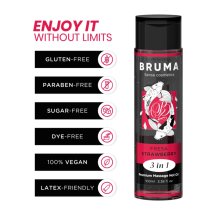 BRUMA Premium Olejek do Masażu 3w1 Truskawka Heat Effect 100ml – rozgrzewający, bez parabenów