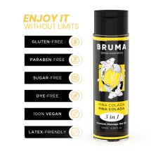 BRUMA Premium Olejek do Masażu 3w1 Pina Colada Efekt Ciepła 100ml – tropikalny aromat, wegański