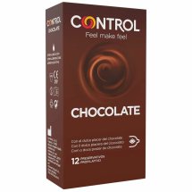 Control Adapta Czekoladowe prezerwatywy brązowe 12 sztuk 54 mm – aromat czekolady, nawilżane