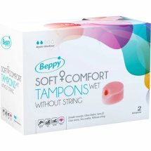 Beppy Soft Comfort tampony bezsznurkowe mokre 2 szt. – anatomiczny model z żelem lawendowym
