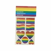PRIDE Diablo Picante – tatuaże okolicznościowe z flagą tęczową LGBT, 1 arkusz