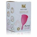 Nina Kiki kubeczek menstruacyjny S różowy silikon medyczny, kompaktowy model 15ml