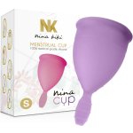 Nina Kiki kubeczek menstruacyjny S fioletowy silikon medyczny, ergonomiczny model 15ml