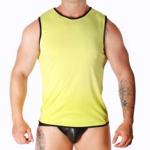 Macho T-shirt Męski L/XL Żółty Sportowy Oddychający Elastyczny Uniwersalny Fason