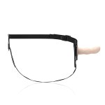 Fetish Submissive Harness Silikonowy System Punktu G 12,5cm, Czarny, Regulowany Pas