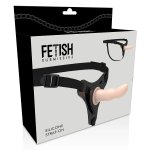 Fetish Submissive Harness Silikonowy System Punktu G 12,5cm, Czarny, Regulowany Pas