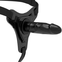 Fetish Submissive Uprząż Silikonowa Czarna 15cm, Uniwersalny Rozmiar, Hipoalergiczna