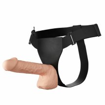 Baile Ultra Pas z Regulacją i Systemem Wibracji, 26cm, Naturalny, Miękki Silikon