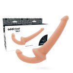 Addicted Toys Model Double Flex – system podwójny, beżowy, 26 cm, silikon/Super TPR