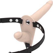 Fetish Submissive Harness Flesh Up – system uprzęży z podwójnym wibratorem, regulowany