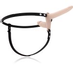 Fetish Submissive Harness Flesh Up – system uprzęży z podwójnym wibratorem, regulowany