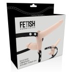 Fetish Submissive Harness Flesh Up – system uprzęży z podwójnym wibratorem, regulowany